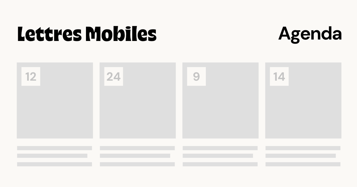 Lettres Mobiles | L'agenda
